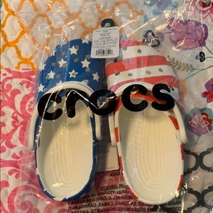 American Flag Crocs! Perfect for 4th of July!